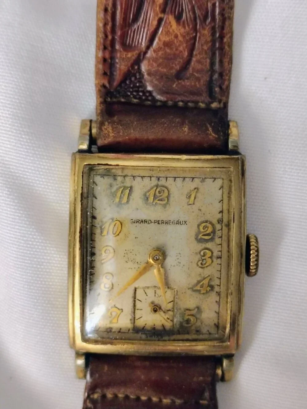 10k Gold Filled ​Vintage Working Girard Perregaux Tank Watch Manual Wind